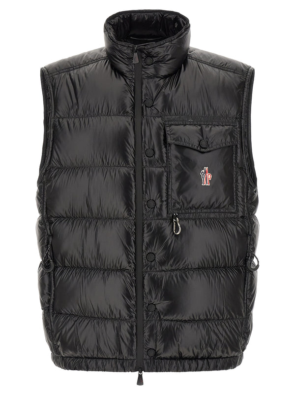 Moncler Grenoble 100% polyester vest in black