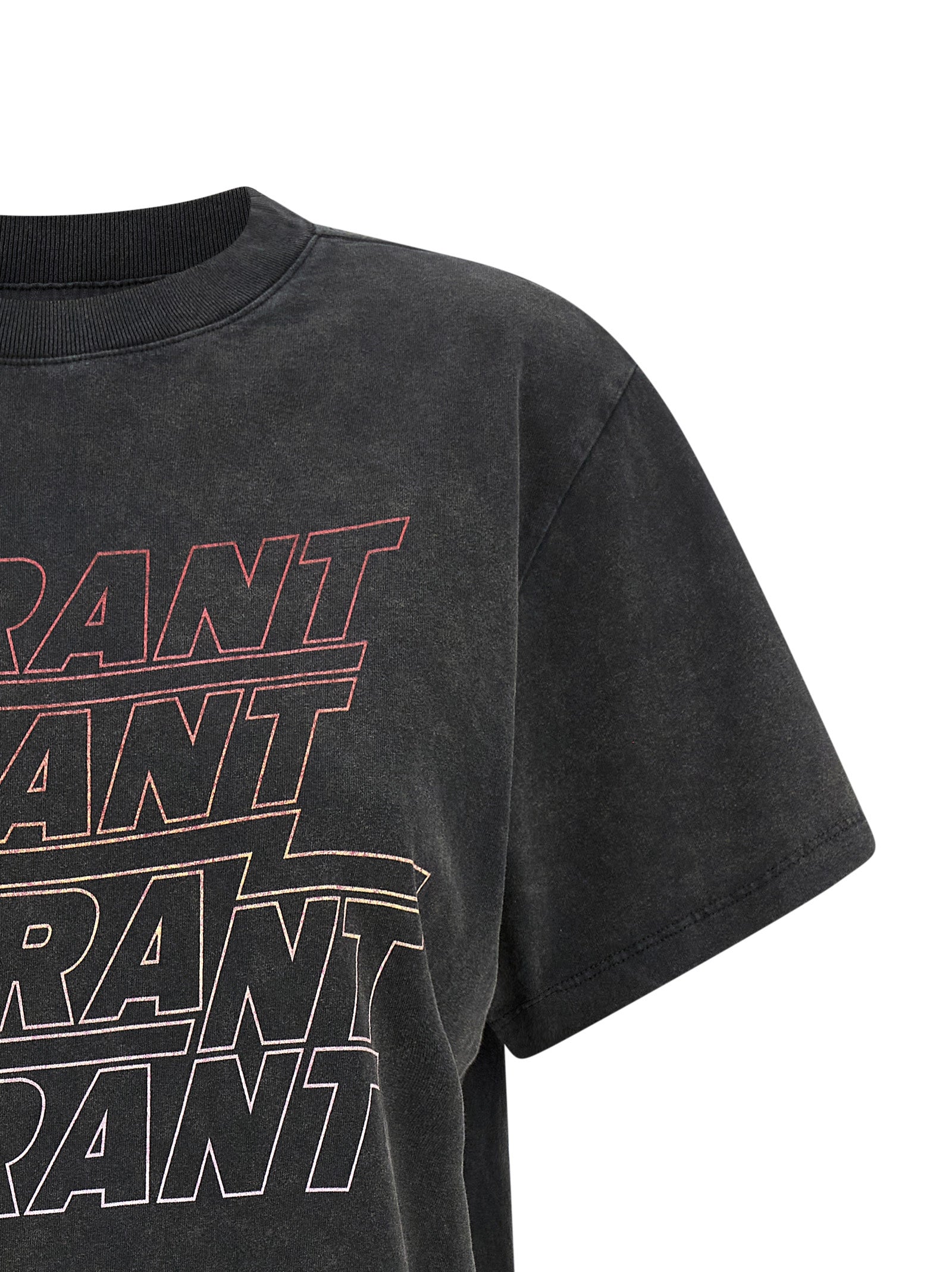 Marant Etoile 100% cotton t-shirt in gray — view 3