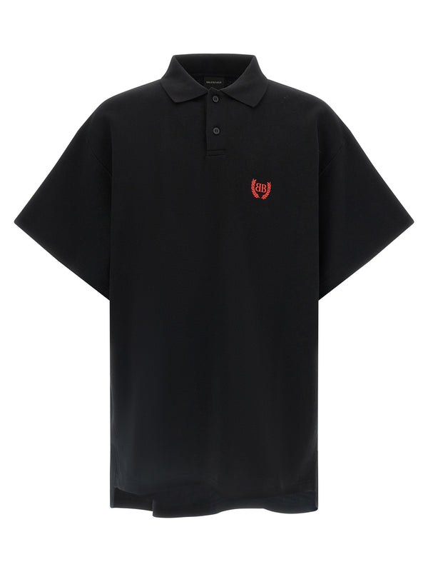 Balenciaga 100% Cotton polo shirt in black