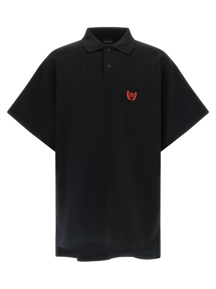 Balenciaga 100% Cotton polo shirt in black