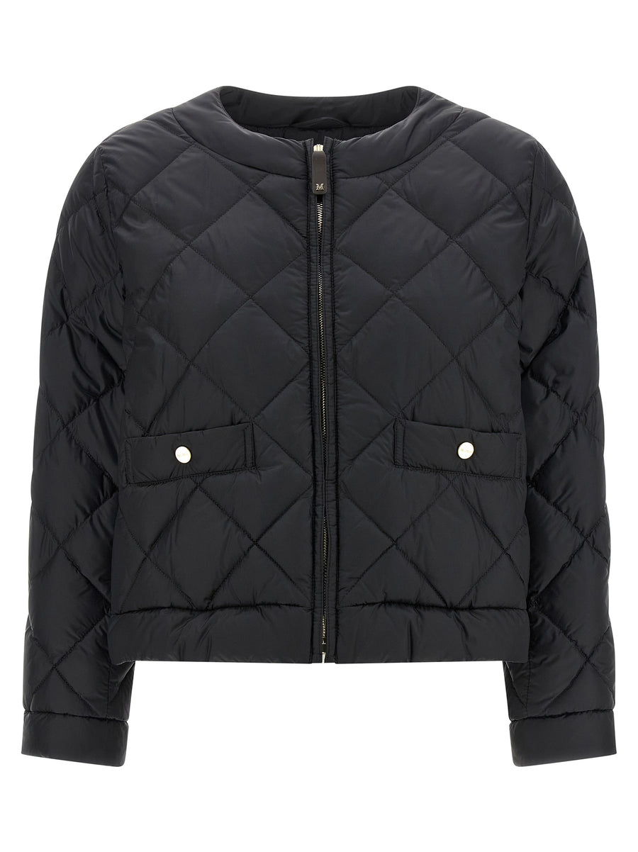 Max Mara 100% polyamide down jacket in black