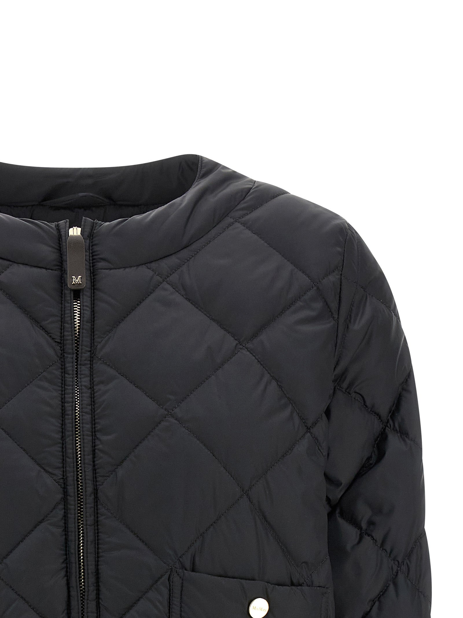 Max Mara 100% polyamide down jacket in black — view 3