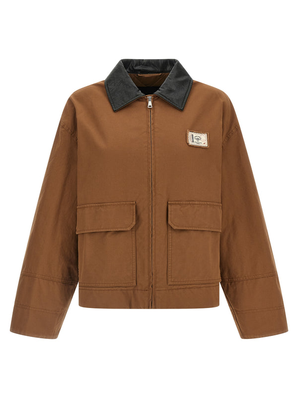 Max Mara 100% cotton jacket in brown