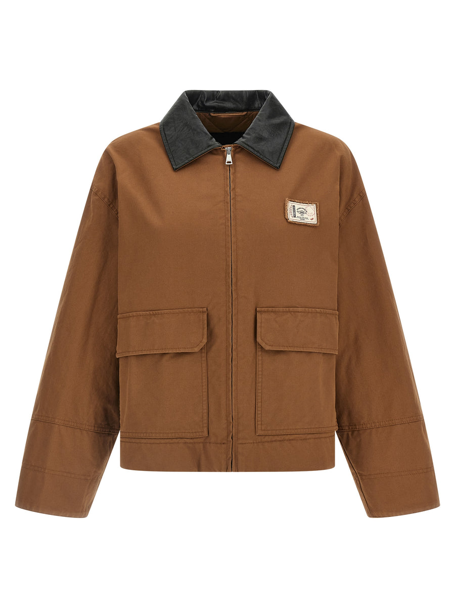 Max Mara 100% cotton jacket in brown
