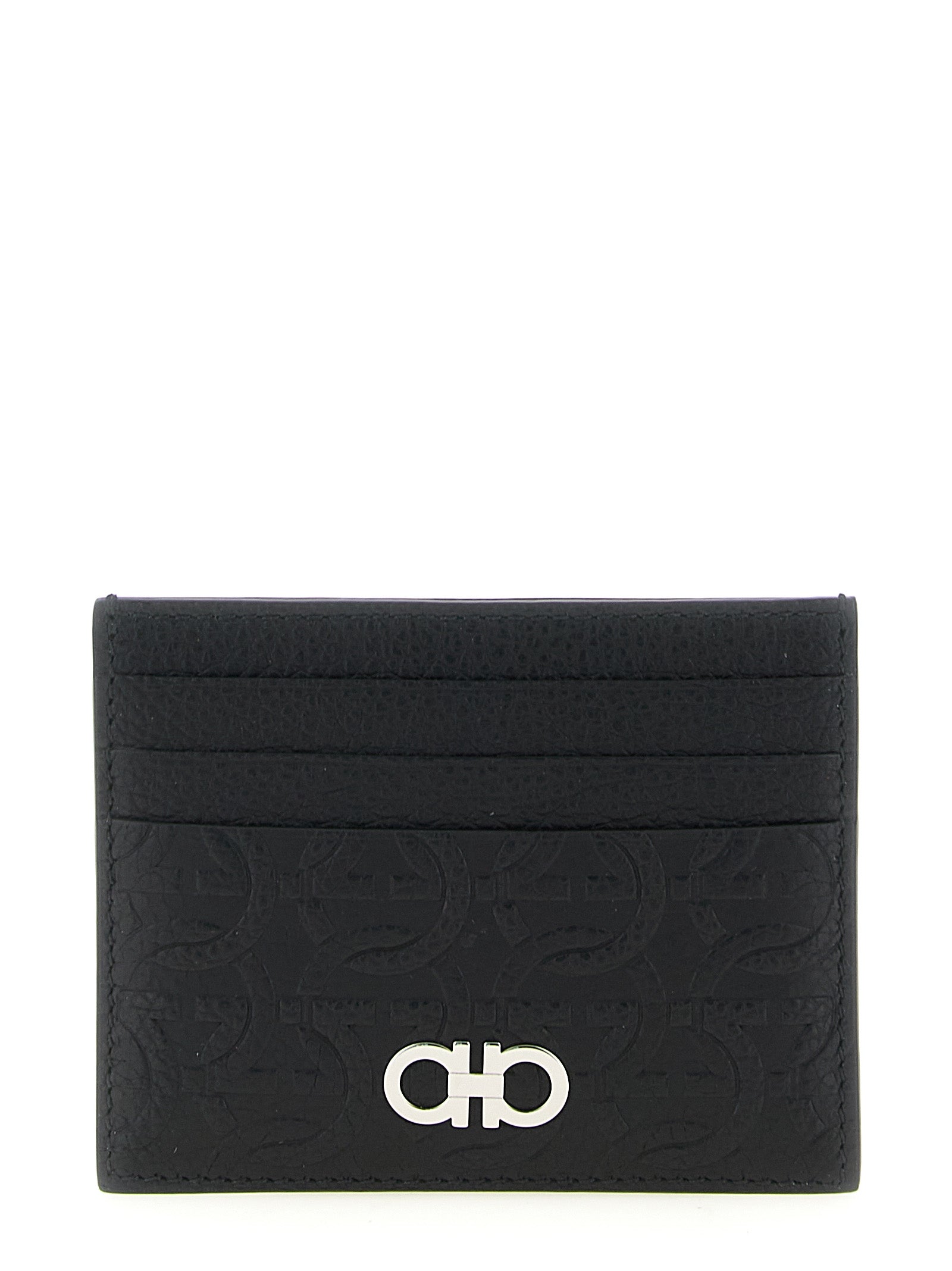 Ferragamo 100% calfskin leather (Bos Taurus) card case in black