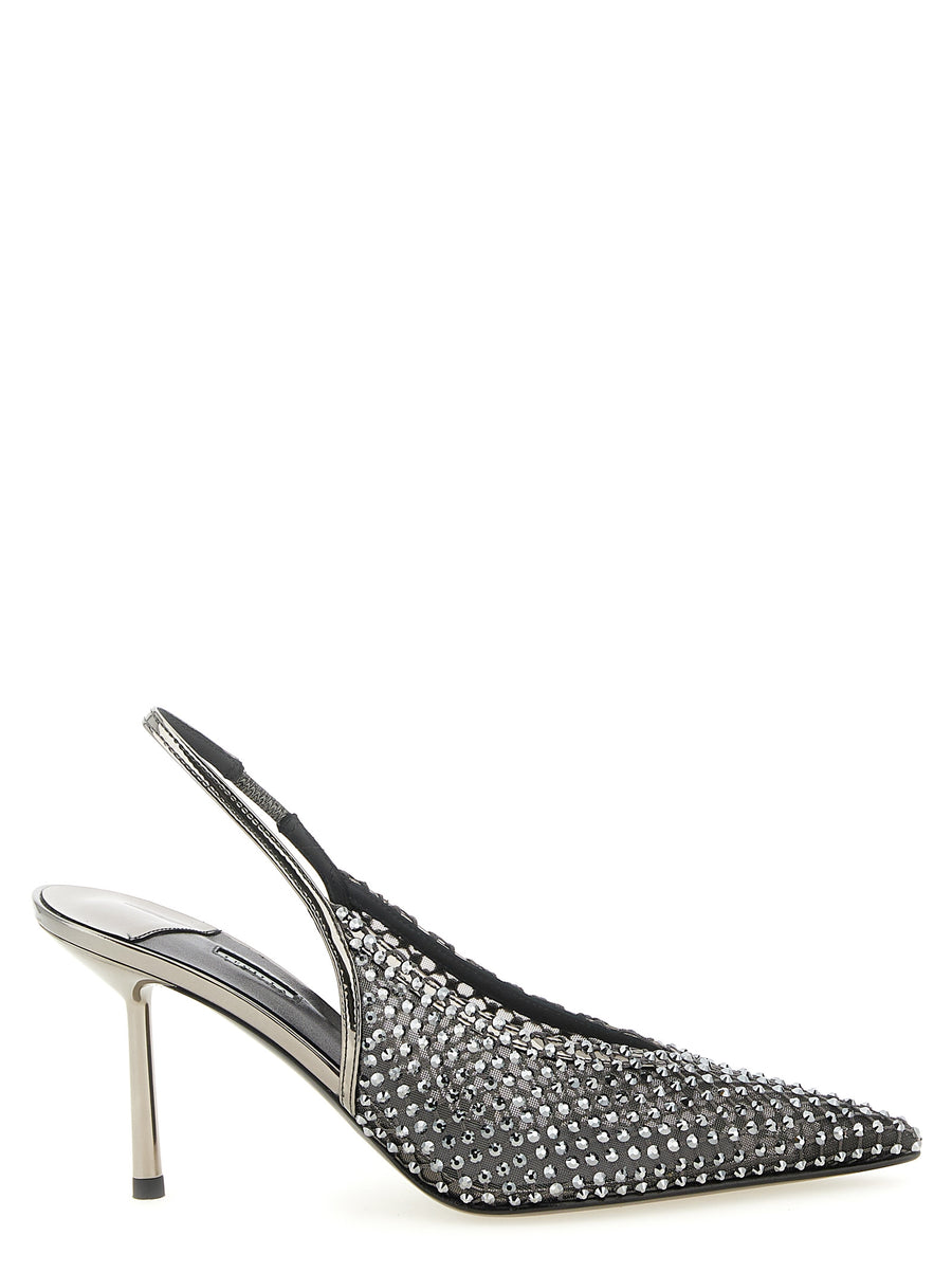 Le Silla 50% polyester slingback heel in gray