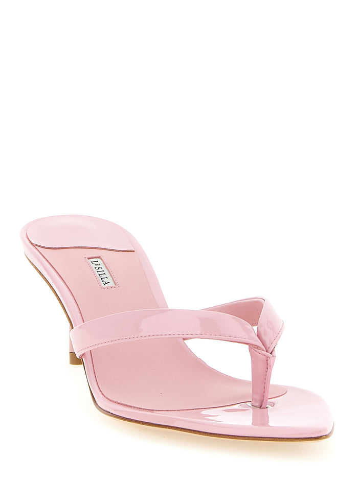 Le Silla 56% polyurethane heel sandal in pink — view 2