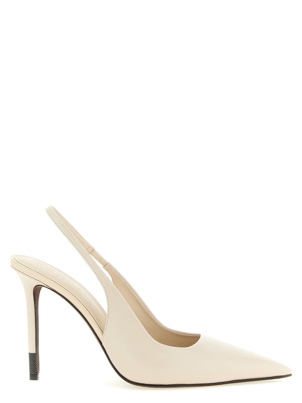 Brunello Cucinelli 100% Leather heel in white
