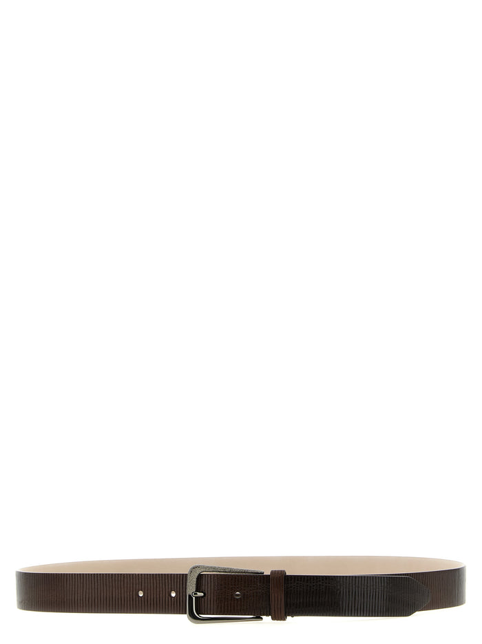 Brunello Cucinelli 100% leather belt in brown