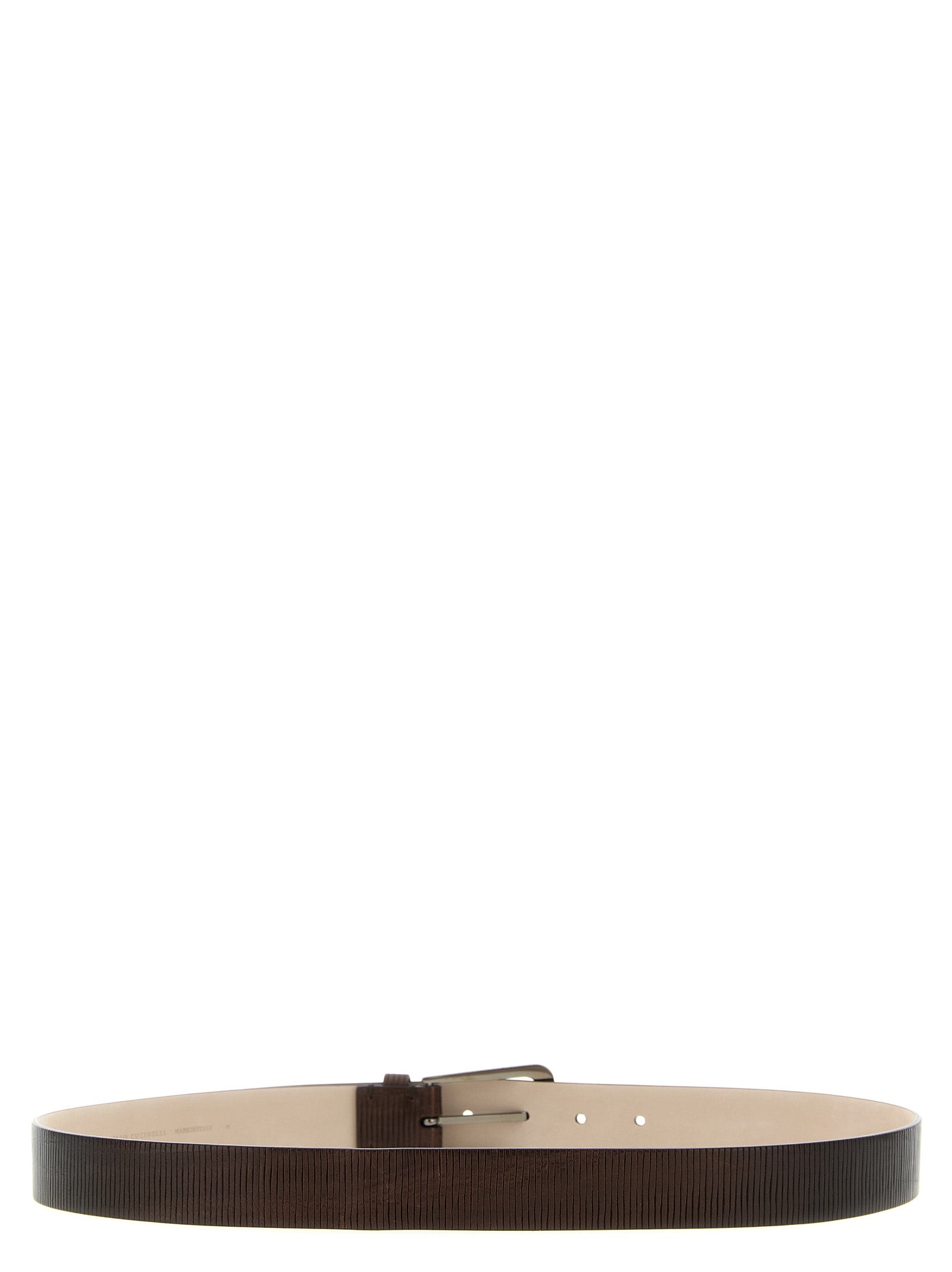 Brunello Cucinelli 100% leather belt in brown — view 2