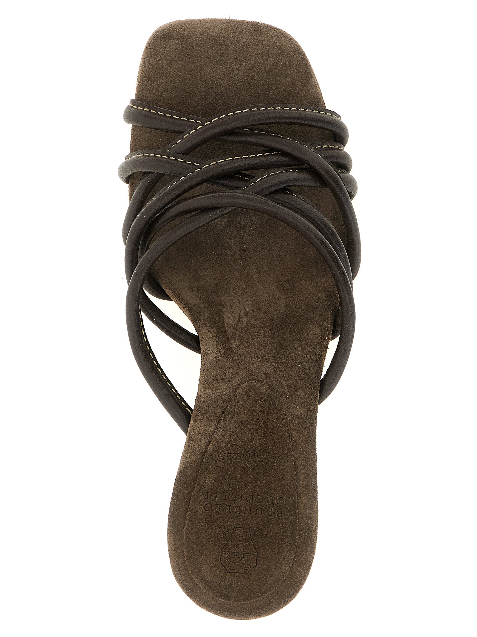 Brunello Cucinelli 100% leather heel in brown — view 4
