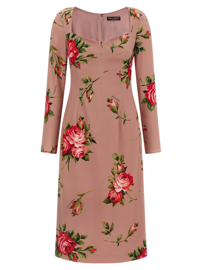 Dolce & Gabbana 89% silk dress in pink
