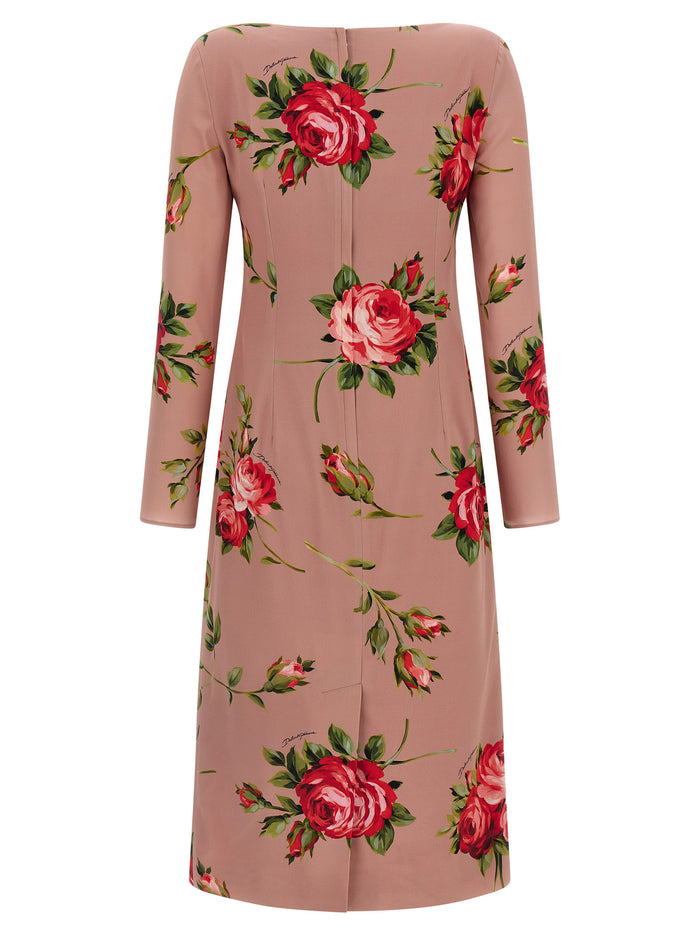 Dolce & Gabbana 89% silk dress in pink — view 2