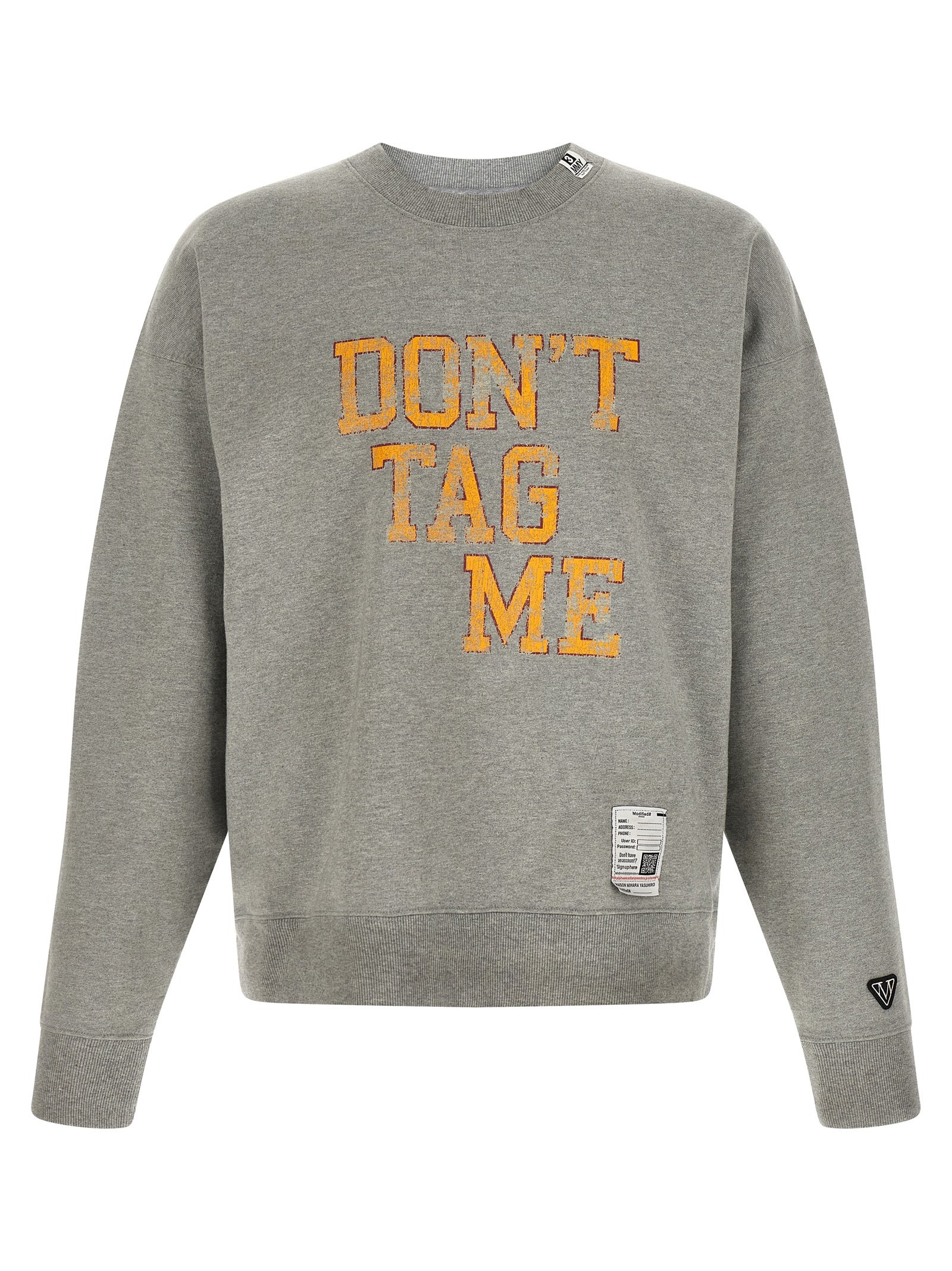 Maison Mihara Yasuhiro 100% cotton sweatshirt in gray