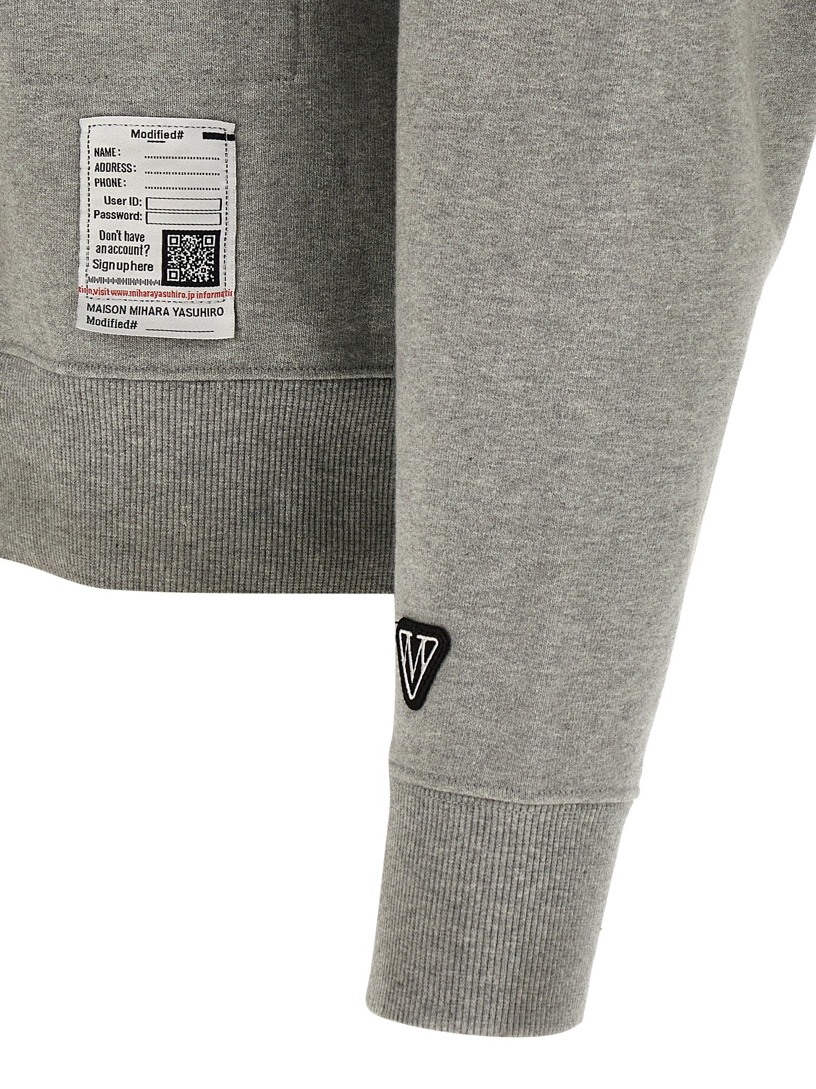 Maison Mihara Yasuhiro 100% cotton sweatshirt in gray — view 4