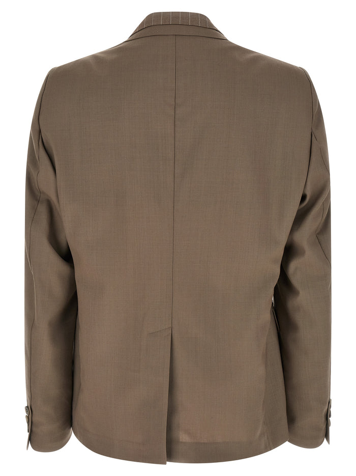 Maison Mihara Yasuhiro 100% Wool blazer in beige — view 2