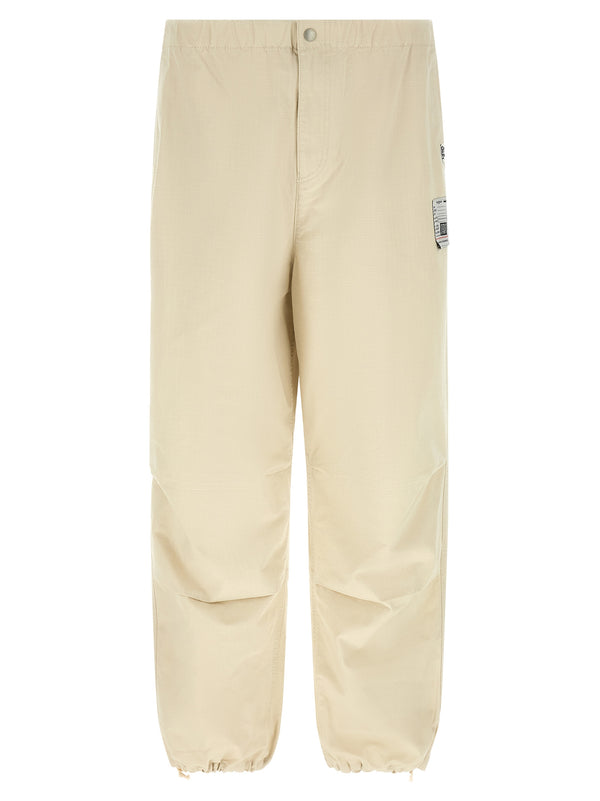 Maison Mihara Yasuhiro 100% cotton cargo pants in beige