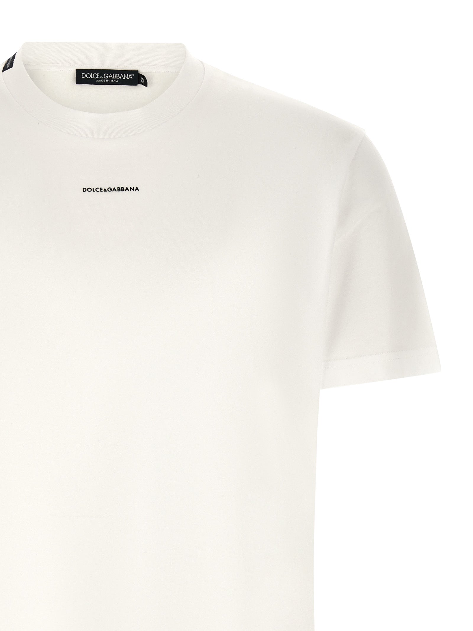 Dolce & Gabbana 100% cotton t-shirt in white — view 3