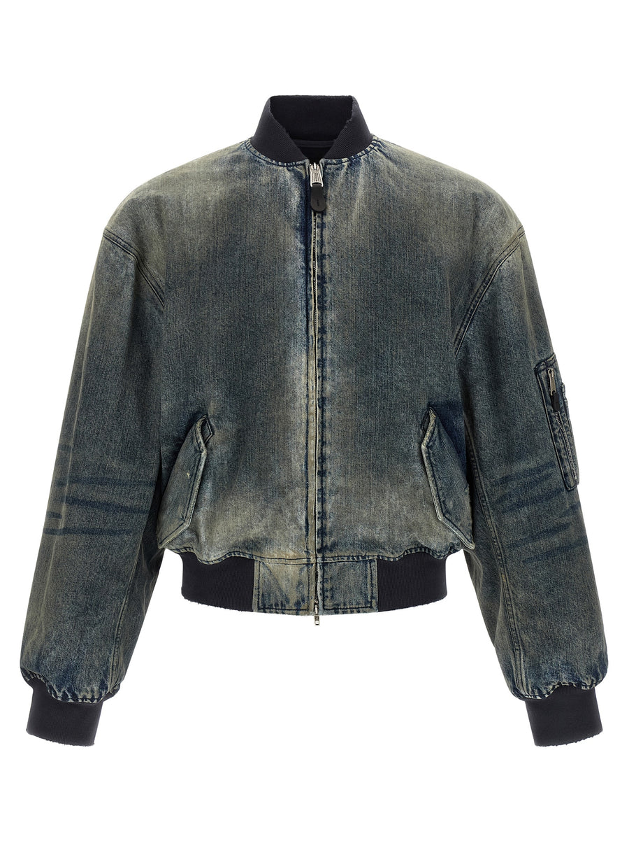Balenciaga 100% polyester; silk-blend padded lining jacket in gray