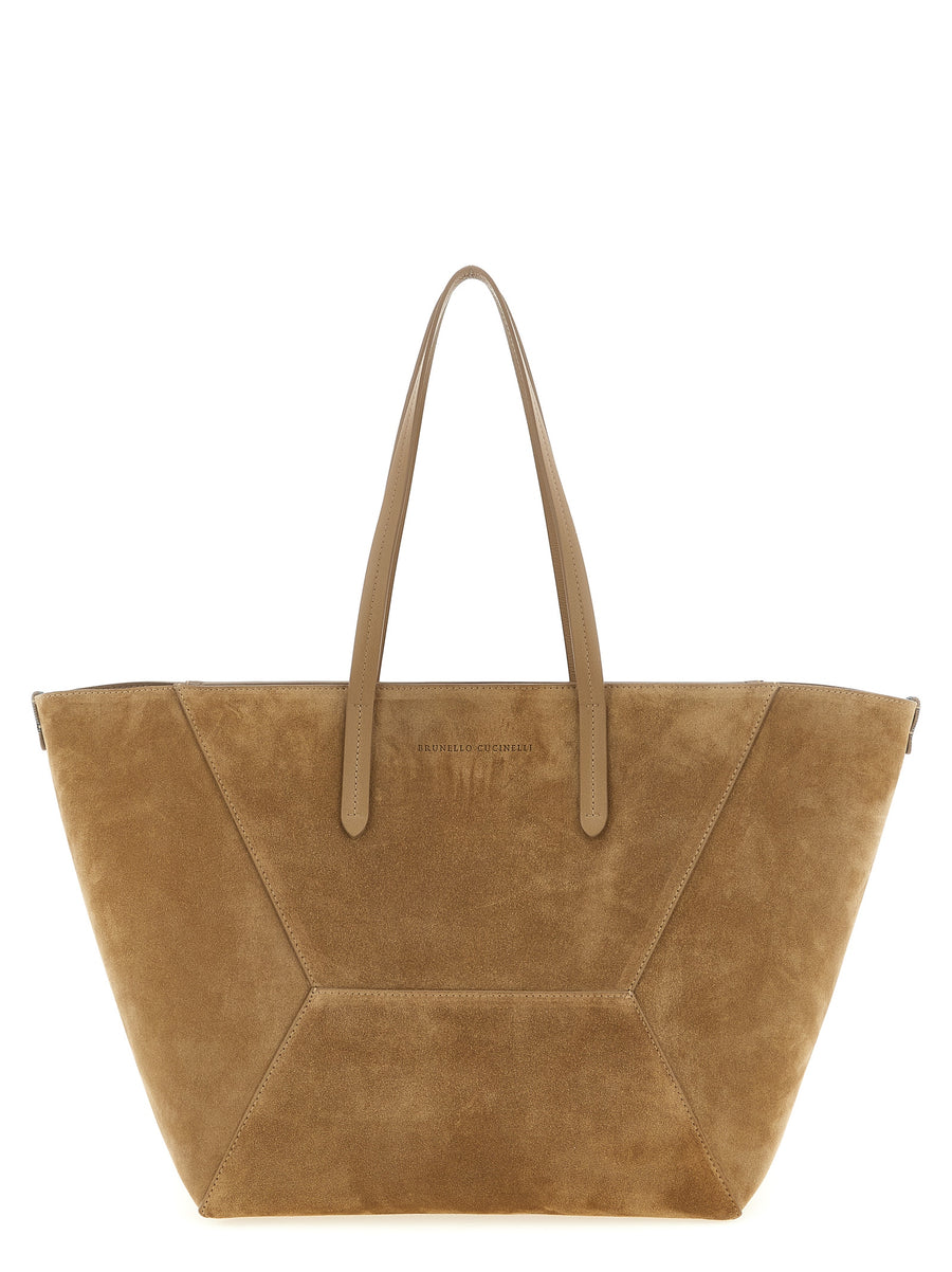 Brunello Cucinelli 100% calfskin leather shoulder bag in brown