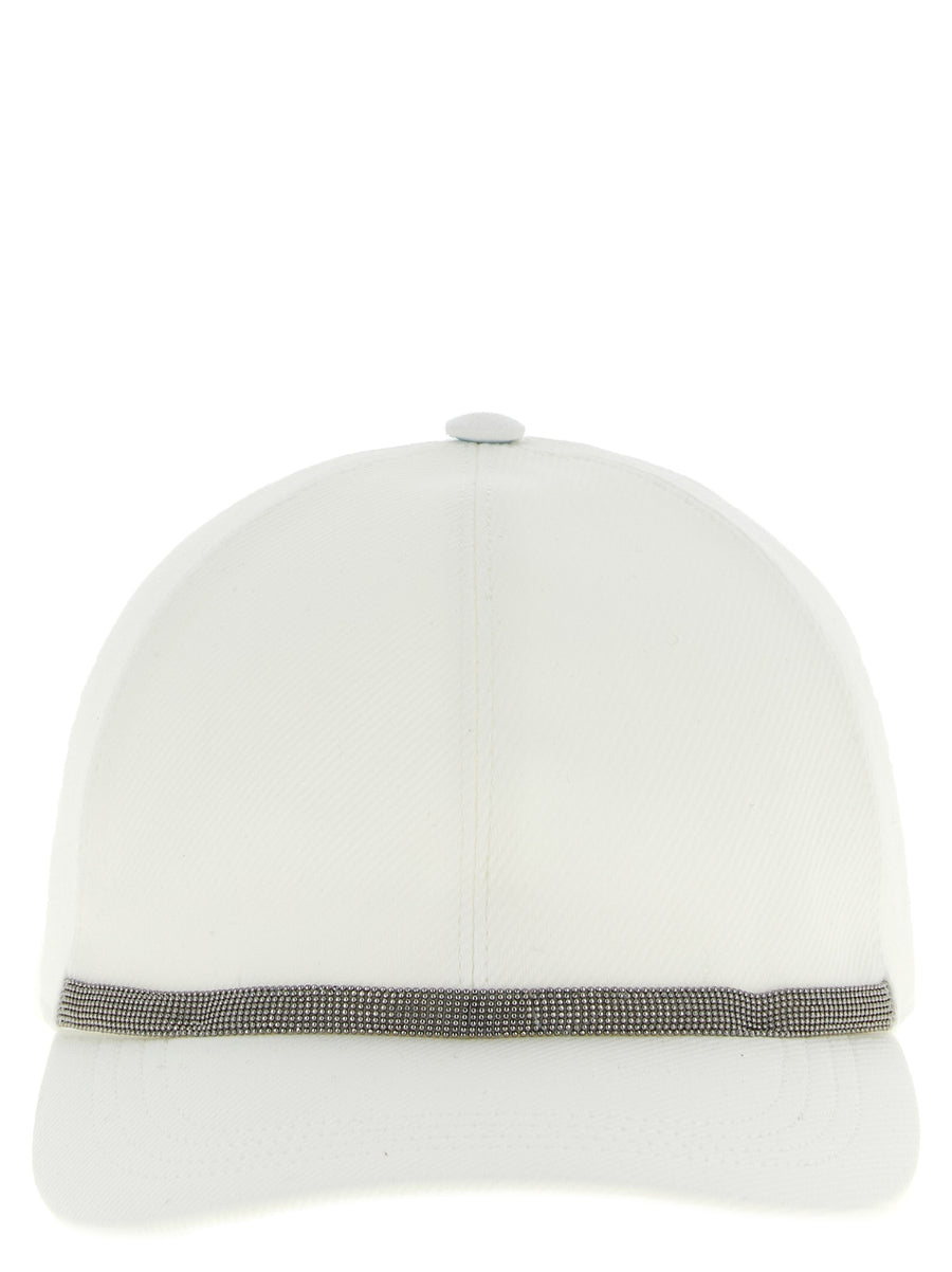 Brunello Cucinelli BR333806BM 70% cotton baseball cap in white