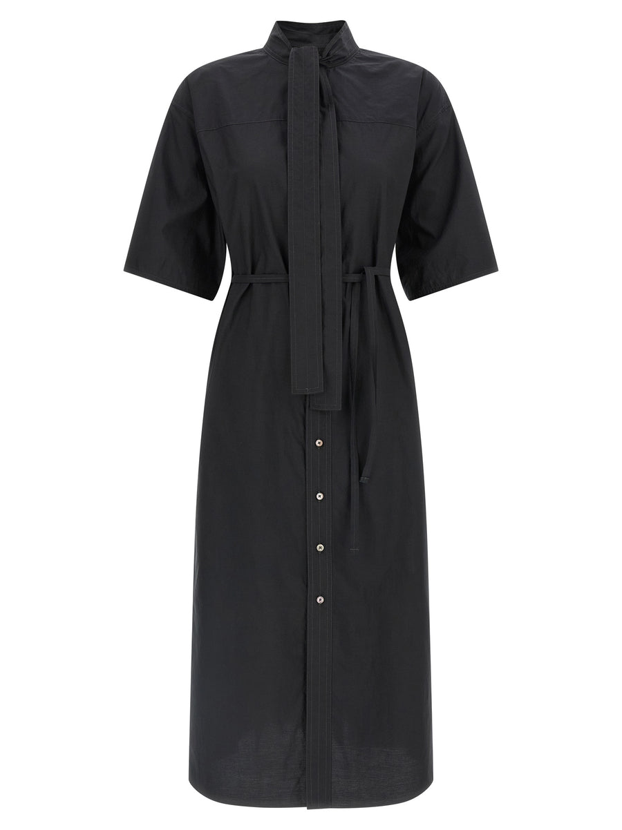 Lemaire 80% cotton dress in black