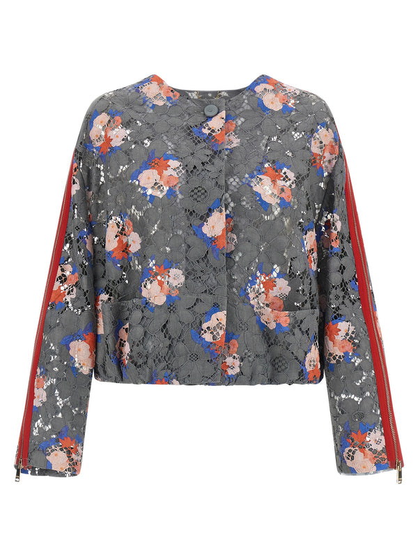 Fendi 48% cotton blouse in gray