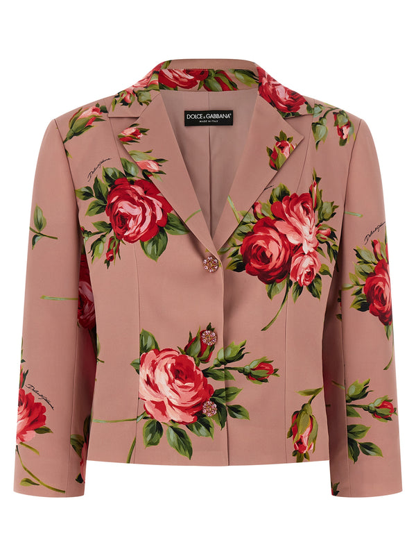 Dolce & Gabbana 89% silk blazer in pink