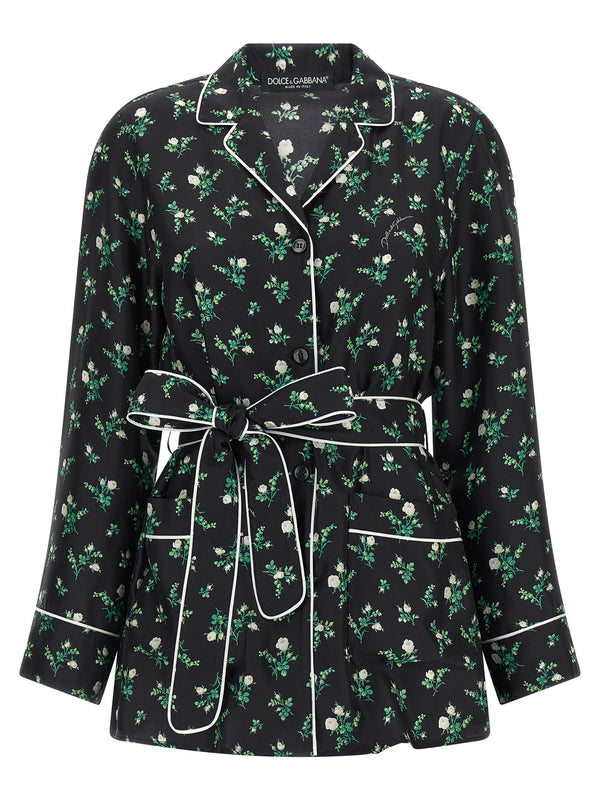 Dolce & Gabbana 100% Silk shirt in black