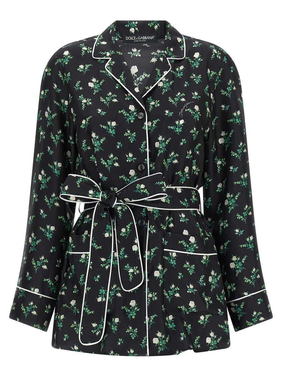 Dolce & Gabbana 100% Silk shirt in black