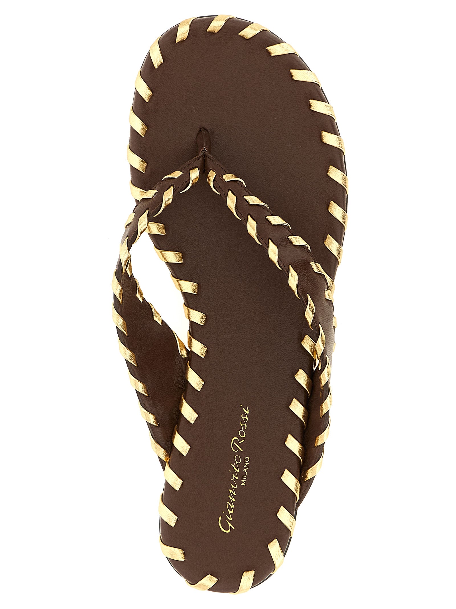 Gianvito Rossi 100% Lamb Leather sandals in brown — view 4