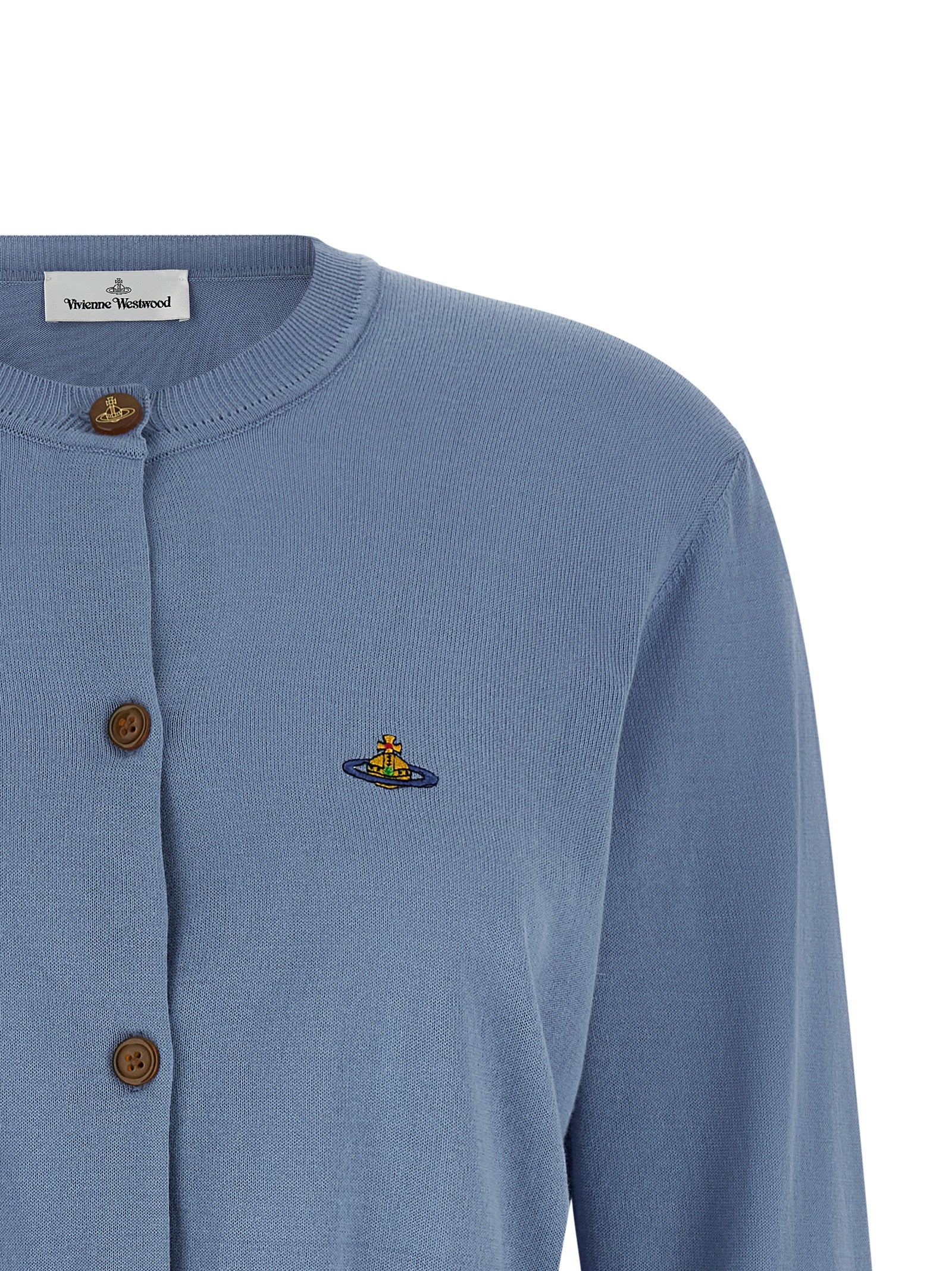 Vivienne Westwood 100% cotton cardigan in blue — view 3