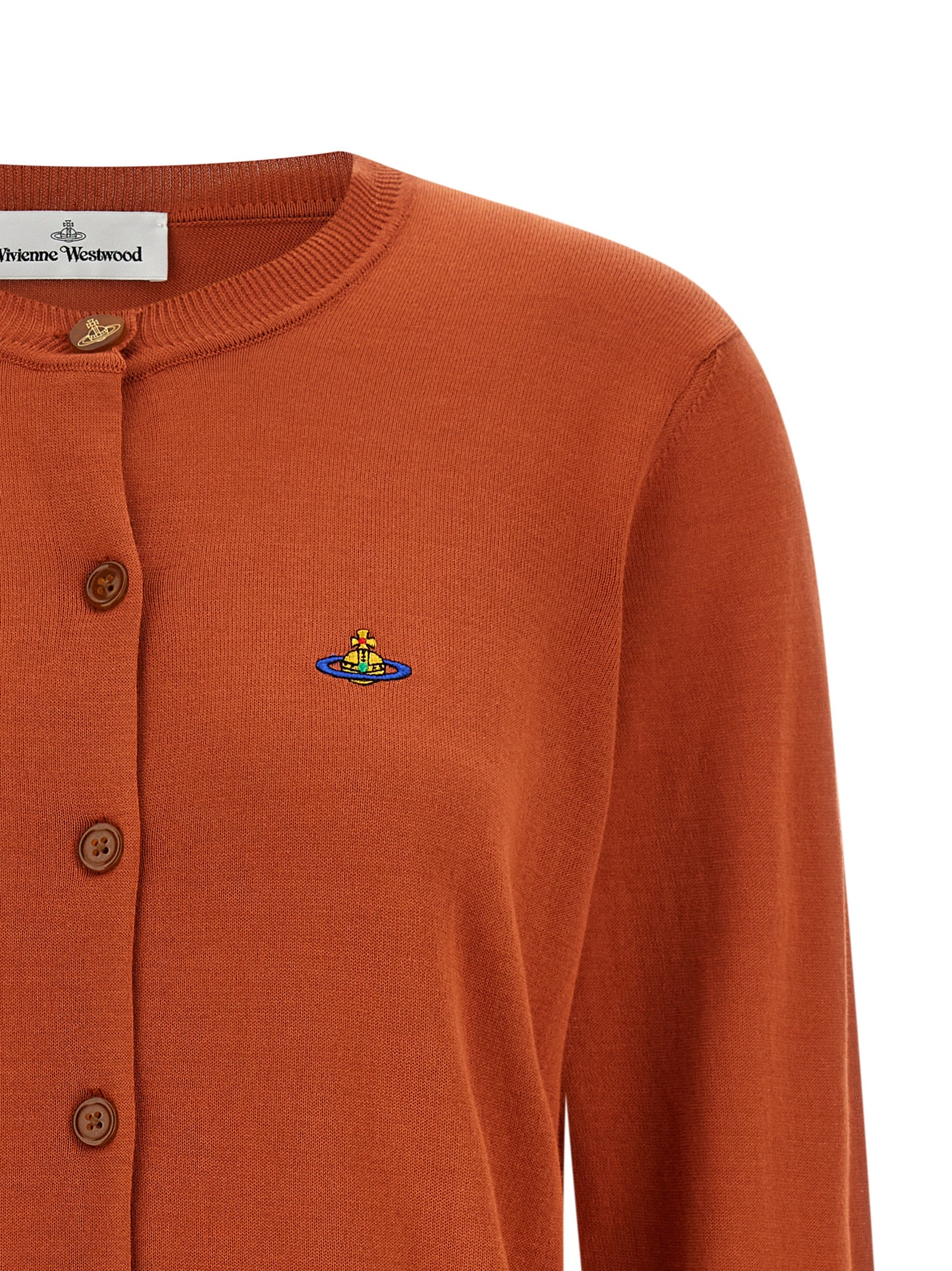 Vivienne Westwood 100% Cotton cardigan in orange — view 3