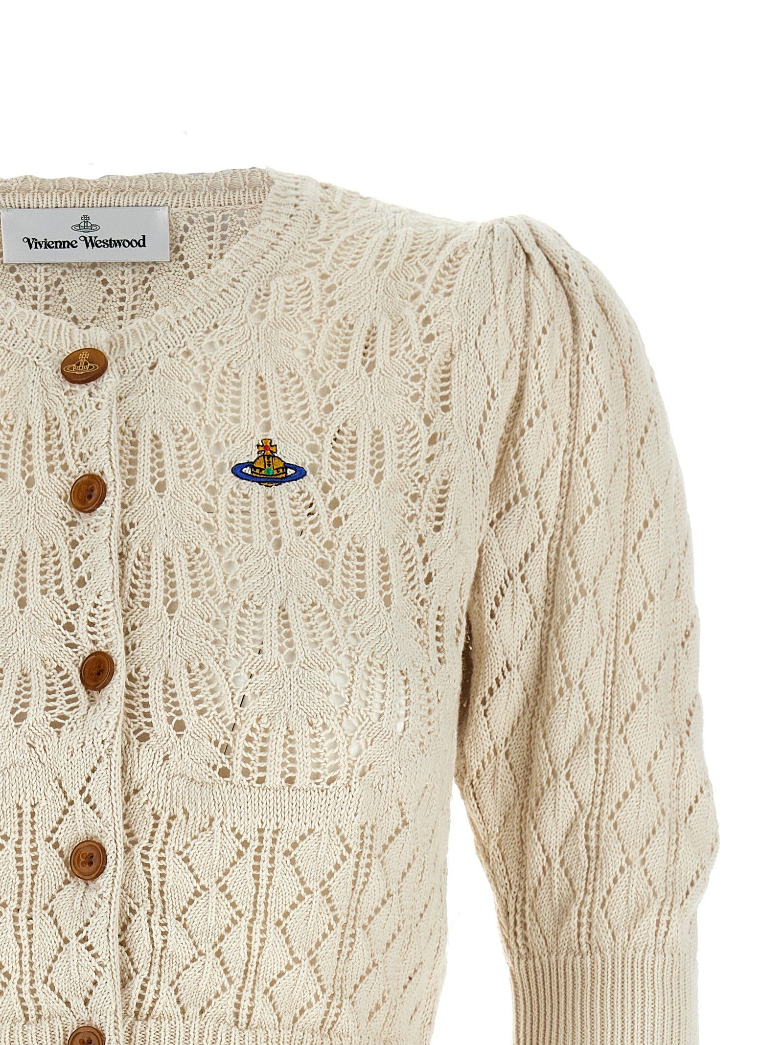 Vivienne Westwood 100% Cotton cardigan in beige — view 3