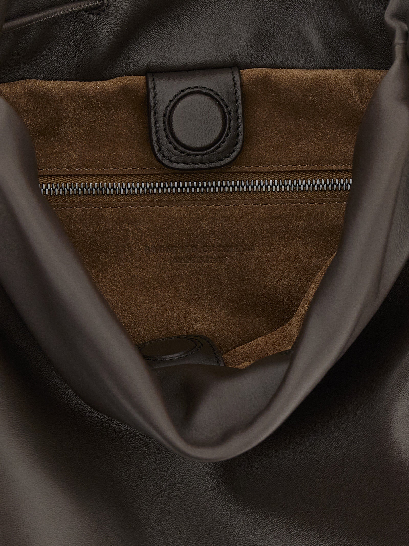 Brown Lamb Leather Handbag Bag
