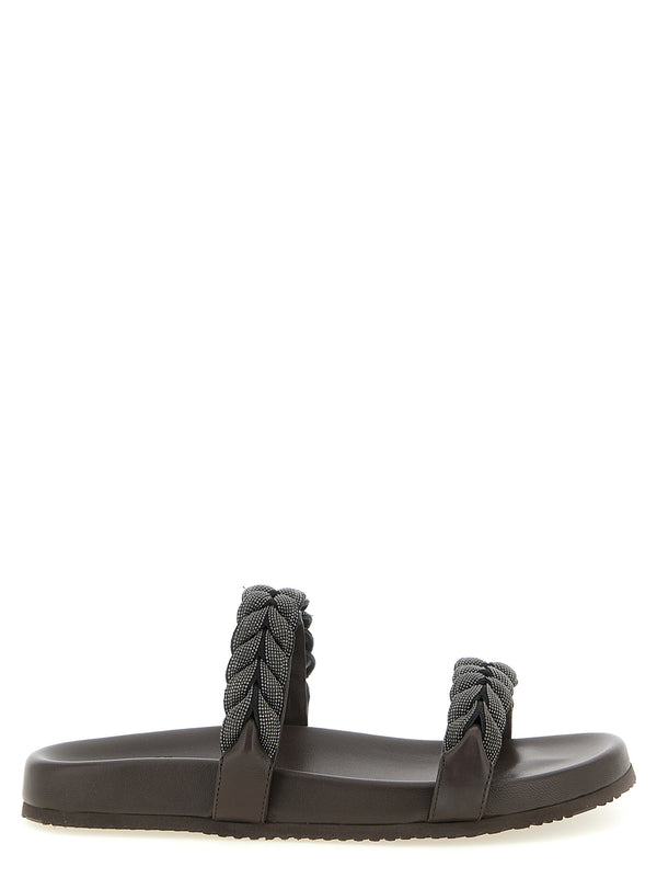 Brunello Cucinelli 100% Leather sandals in brown