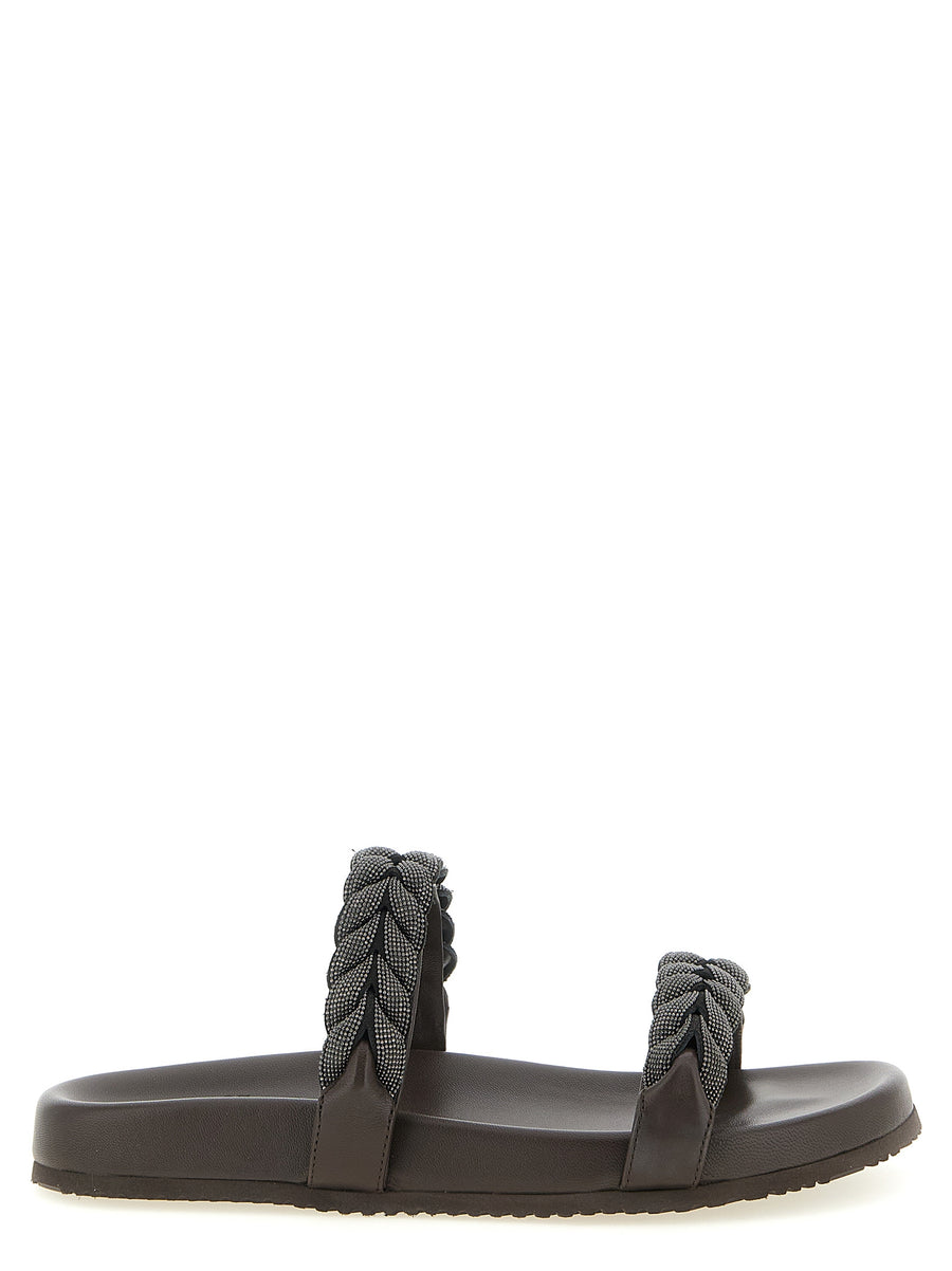Brunello Cucinelli 100% Leather sandals in brown