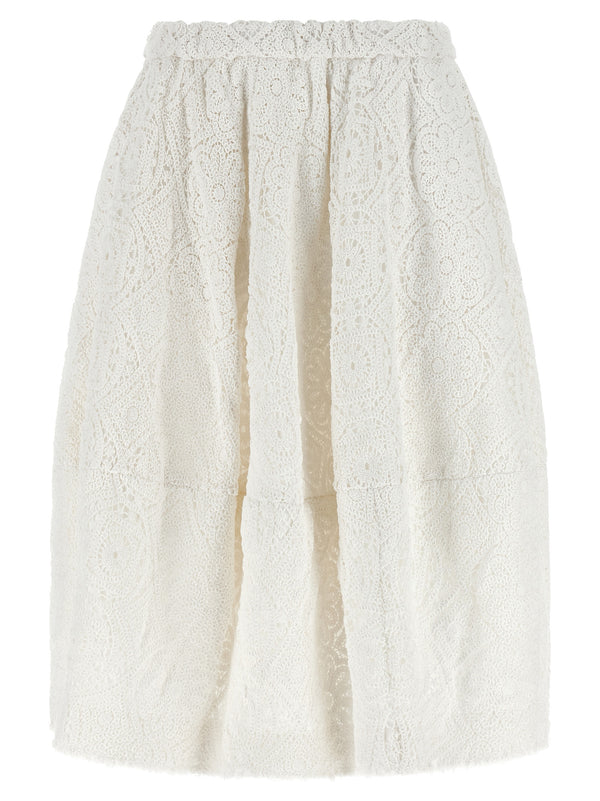 Comme des Garçons 100% Cotton skirt in white