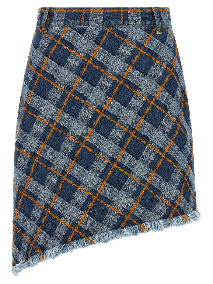 Vivienne Westwood 96% cotton skirt in blue