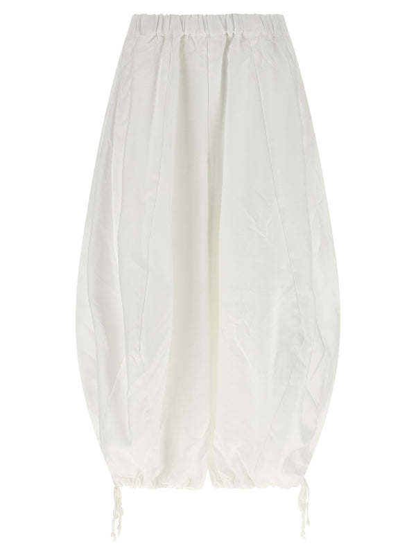 Comme des Garçons 100% Polyester pants in white