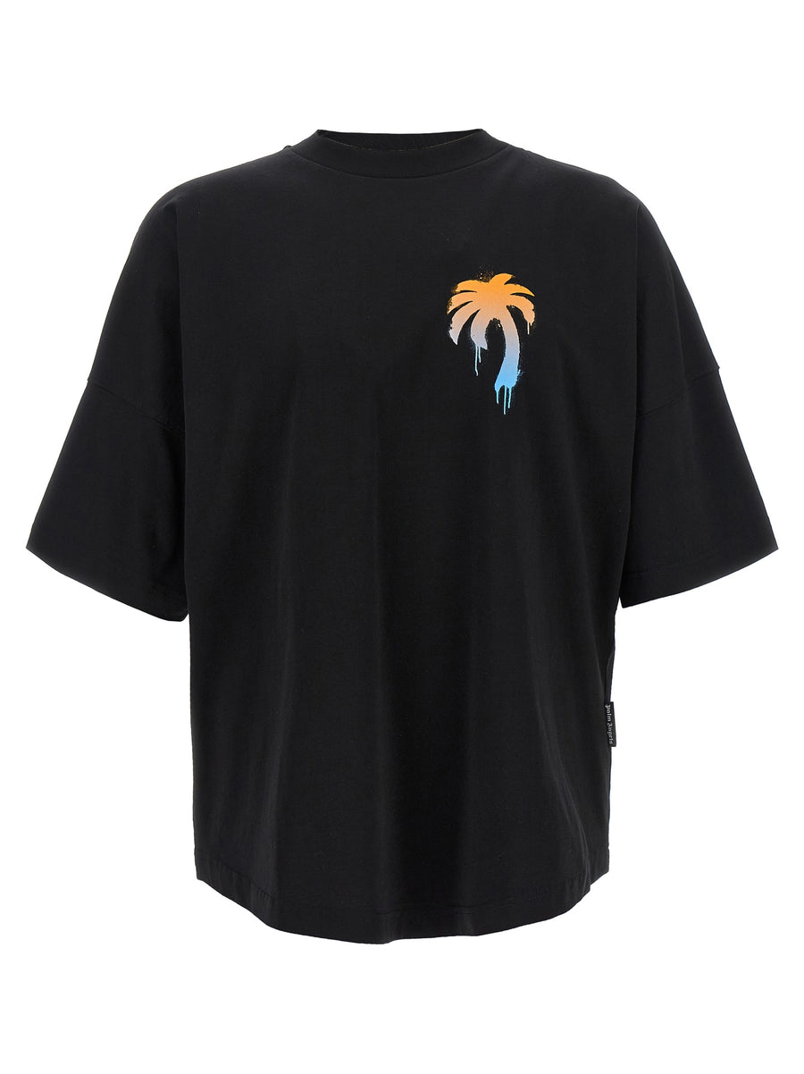 Palm Angels 100% Cotton t-shirt in black