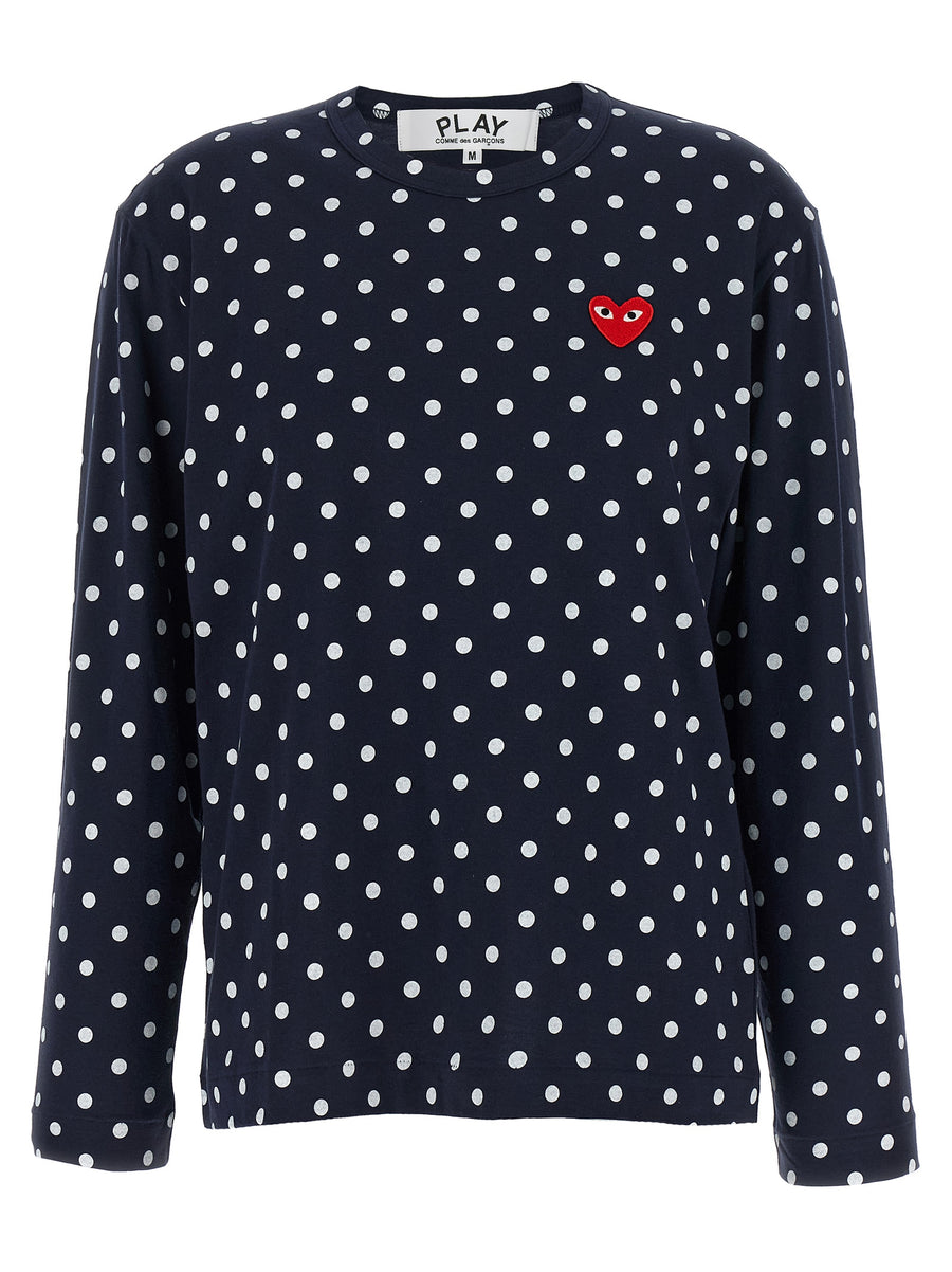 Comme Des GarçOns Play 100% Cotton t-shirt in navy