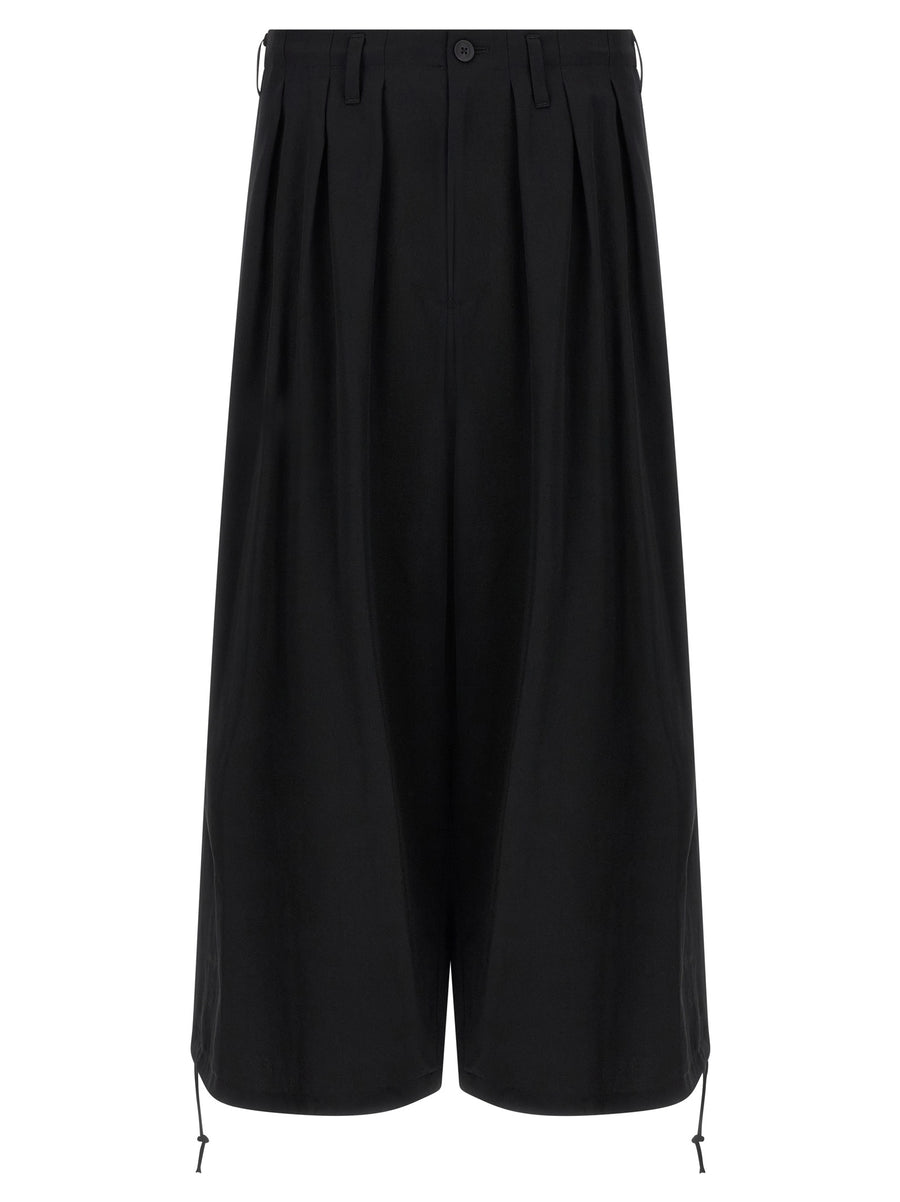 Yohji Yamamoto 57% triacetate trousers in black