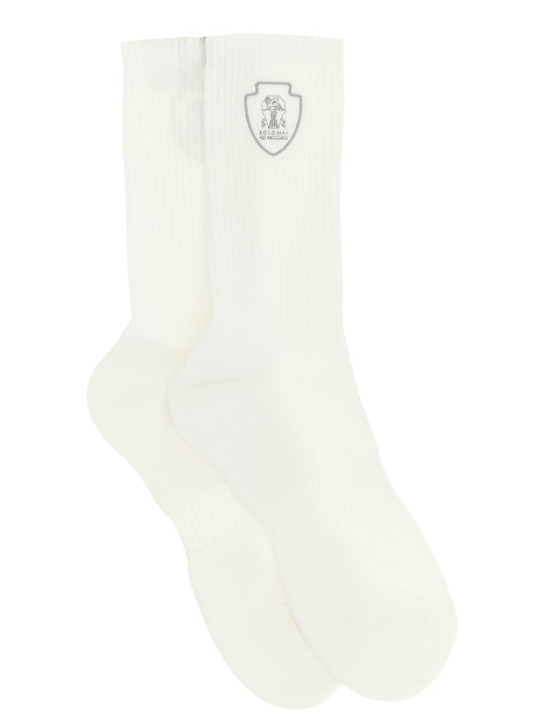 White Cotton Socks Clothing