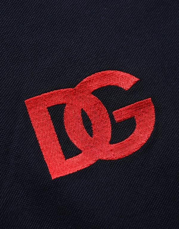 Dolce & Gabbana 100% Cotton polo in black