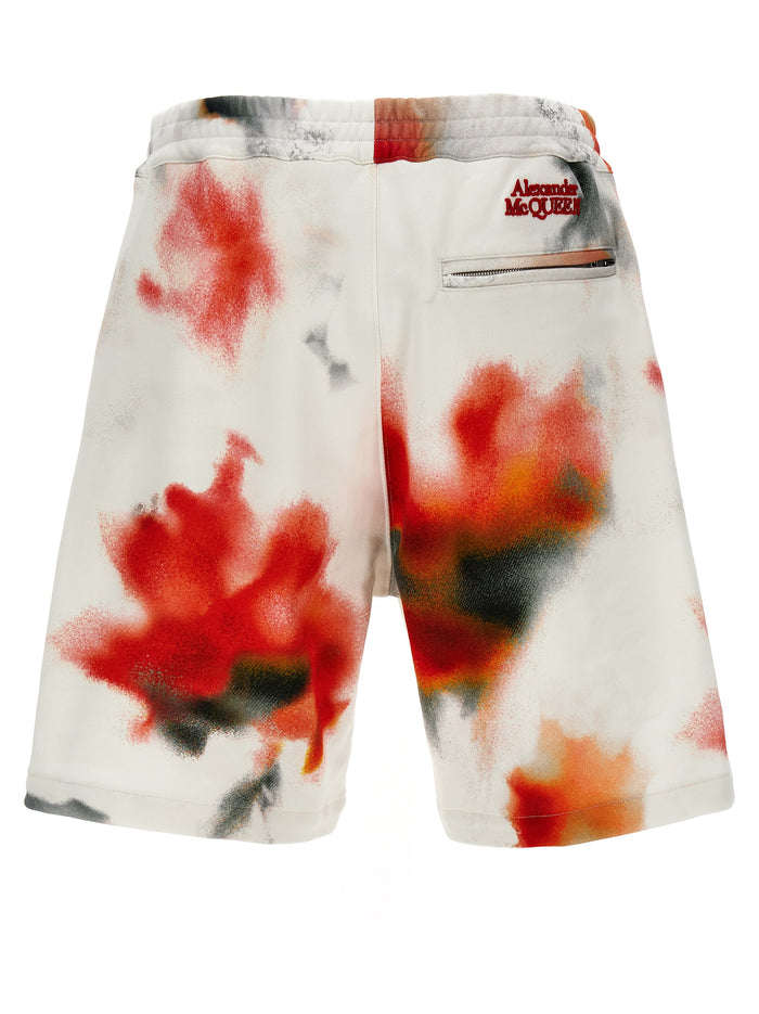 Alexander McQueen 100% cotton bermuda shorts in multicolor — view 2