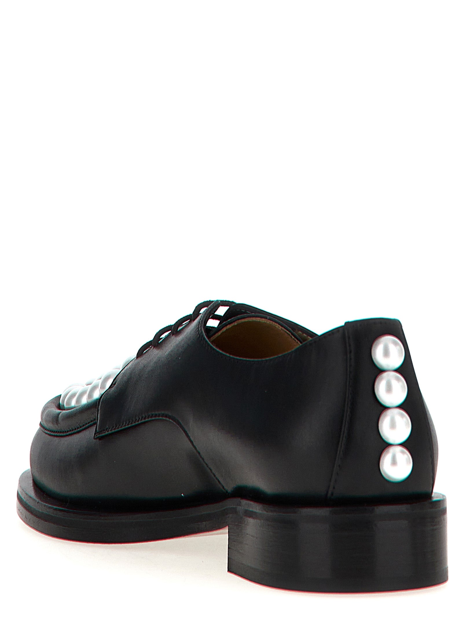 Mach & Mach 100% calfskin leather oxford in black — view 3