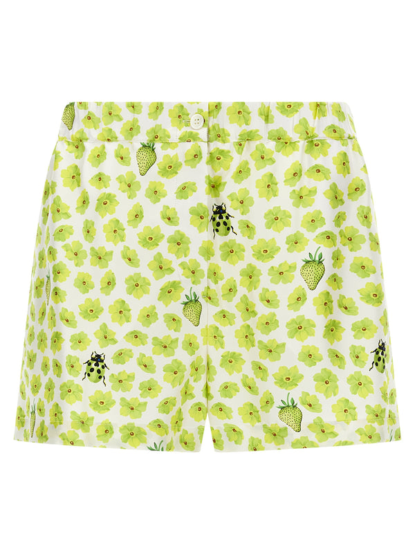 Versace 100% silk bermuda shorts in multicolor