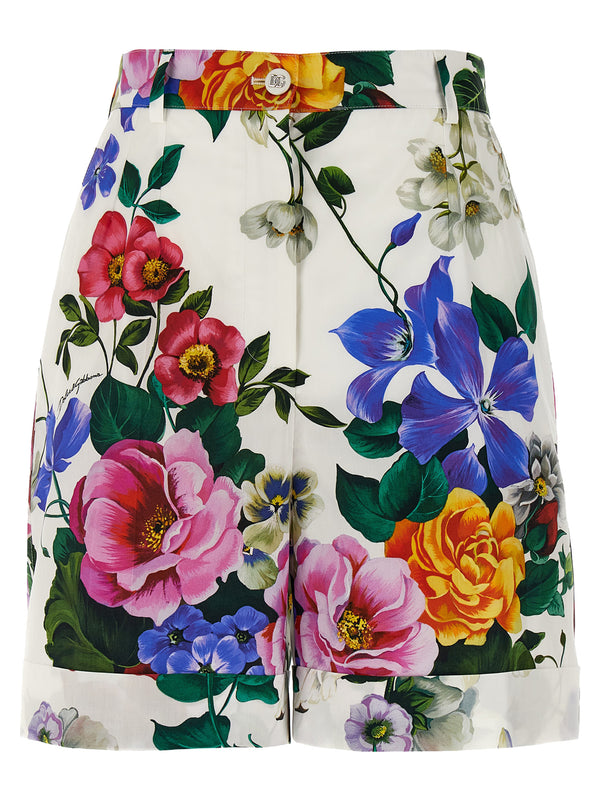 Dolce & Gabbana 100% cotton bermuda shorts in multicolor