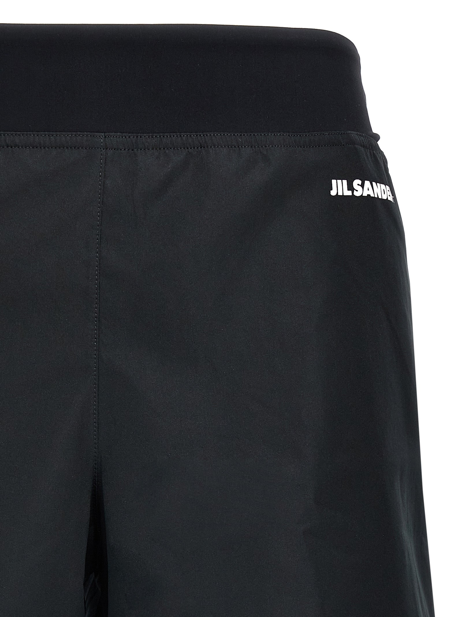 Jil Sander 100% Polyester bermuda shorts in black — view 3